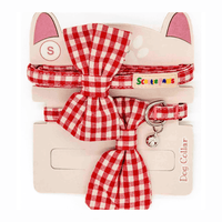 Checked Out Collar, Lead and Bow Tie Set