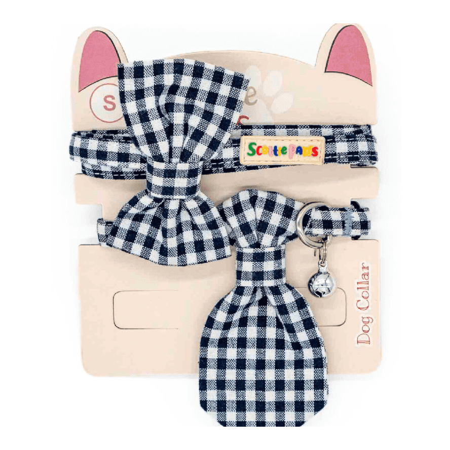 Checked Out Collar, Lead and Bow Tie Set