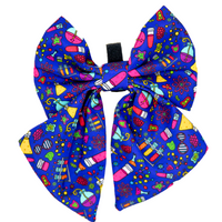 Wacky Science Dog Sailor Bow