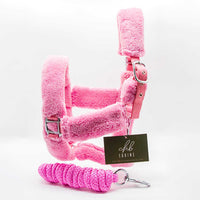 Pink Headlcollar and Leadrope Set