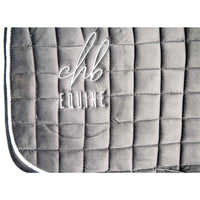 Grey Velvet Saddlecloth